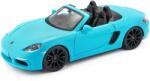 Bburago Mașină metalică Bburago - Porsche 718 Boxster, 1: 24, albastră (18-21087B)