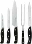 RÖSLE 5 db Rosle konyhakés készlet, Pura, tartalmaz grillvillát, rozsdamentes pengét, sima/fogazott pengét, ergonomikus fogantyút, könnyen tisztítható, rozsdamentes acél