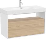 Roca Meridian dulap 100x46x56.5 cm sub chiuveta pe perete alb-stejar A858108607 (A858108607)