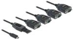Delock Átalakító USB Type-C 4 x Soros RS-232 DB9 15 kV ESD védelemmel (90495) - pepita
