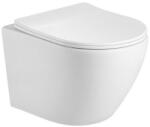 Eros ES BELLA SLIM fali WC - perem nélküli - WC ülőkével - VORTEX örvényöblítéssel - 49 cm