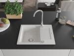 Mexen Enzo konyhai mosogató gránit 1 medence+csepegtetö+ pop up szifon 57, 6 x 46, 5 cm, fehér - 6506571005-20 1 medencés (5907709194076)