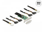 Delock PCI Express 4.0 x16 kártya - 4 x SFF-8639 NVMe - elágazás - alacsony profilú formatényező - pepita