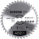 Strend Pro Körfűrészlap, Strend Pro, 305 × 3, 2 × 30/20 mm, 40 db SK fog, hangtompító és tágulási hornyokkal, puhafához, keményfához, OSB, MDF, furatszűkítővel (TC2232037)