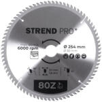 Strend Pro Körfűrészlap, Strend Pro, 254 × 3, 0 × 30/20 mm, 80 db SK fog, hangtompító és tágulási hornyokkal, puhafához, keményfához, OSB, MDF, furatszűkítővel (TC2232036)