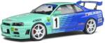  Nissan Skyline (R34)GT-R JGTC- 1 zöld/kék 1999-2001 modell autó 1: 18
