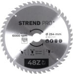 Strend Pro Körfűrészlap, Strend Pro, 254 × 3, 0 × 30/20 mm, 48 db SK fog, hangtompító és tágulási hornyokkal, puhafához, keményfához, OSB, MDF, furatszűkítővel (TC2232035)