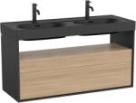 Roca Meridian dulap 120x46x56.5 cm sub chiuveta pe perete negru-stejar A858109608 (A858109608)
