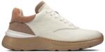 Clarks SprintLiteLace női sportcipő - White Combi Lea bőr - méret 36 - Fehér, Barna, Cushion Plus technológia, kényelmes, fűzős, tartós, stílusos lábbeli