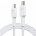 GREENCELL Cable White USB-C Type C 1.2m Green Cell PowerStream, Power Delivery 60W, Quick Charge 3.0