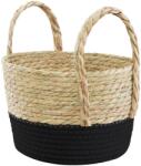 Ambition Boho füles kosár 32x34 cm fekete (5904134804594)
