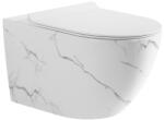 Welland Primo Tornado fali WC csésze + soft-close slim WC ülőke - márvány - pepita