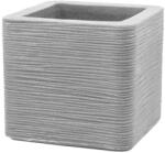 Patio Kubus négyzet alakú kerti kaspó 38.5x38.5x33 cm szürke (5904134021373)