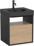 Roca Meridian dulap 55x46x56.5 cm sub chiuveta pe perete negru-stejar A858105608 (A858105608)