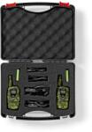 Nedis ARMY Walkie-Talkie szett 2 Kézibeszélő | Legfeljebb 8 km | Frekvencia csatornák: 8 | PTT / VOX | Max. 2.5 óráig | Fejhallgató kimenet | 2 Fejhallgató | Utazó tokot tartalmaz | Zöld WLTK0810BK (WLTK081