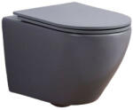 Welland Primo Rimless fali WC csésze + soft-close slim WC ülőke - szürke - pepita