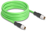 Delock Kábel M12 X kódolt 8 tűs apa - apa PUR (TPU) 5 m