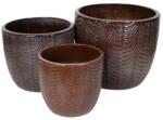  Sylva Classic kerámia növénytartó szett rusztikus barna 38, 5x34-57x49cm S3 (YC601030)