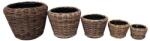  Drypot Rattan Kaspók Szett - 5 db - Barna - 65x50cm (901247S5)