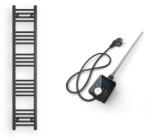 Nero Italia Törölközőszárító radiátor elektromos fűtőpatronnal 30 x 150 cm - Nero Italia AF-13-400W (fekete)