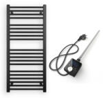 Nero Italia Törölközőszárító radiátor elektromos fűtőpatronnal 50 x 110 cm - Nero Italia AF-13-400W (fekete)
