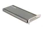 Delock PCI Expresz 4.0 x16 kártya - 4xbelső NVMe M. 2 M-kulcs hűtőbordával és ventilátorral-elágazás - pepita
