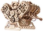 UGears 3D puzzle, V8 motor, Ugears, fa, 776 darab