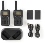 Nedis ADVENTURE Walkie-Talkie AKKUS TÖLTHETŐ RÁDIÓ| 10 km-es hatótávolság | 8 csatorna | VOX | Akkumulátoros | 2 darab | Fekete WLTK1010BK (WLTK1010BK)