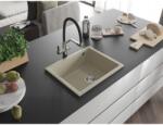Mexen Pedro konyhai mosogató gránit 1 medence+ pop up szifon 560 x 460 mm, beige - 6508561000-69 1 medencés (5907709194250)