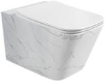 Welland Cono Tornado fali WC csésze + soft-close slim WC ülőke - márvány - pepita