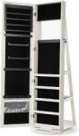 SONGMICS Forgatható Ékszerszekrény Tükörrel - 161 cm (JBC62W)