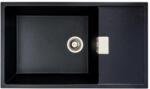 ELEFANT gyémánt konyhai mosogató metál fekete, 856x500mm