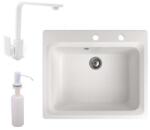 NERO Italia Gránit Mosogató Szett - Fehér - 60cm - pepita - 65 900 Ft