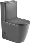 Welland Enzo Rimless kompakt/monoblokk WC szett + soft-close WC ülőke (szürke) - pepita