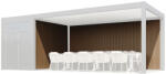 Rojaplast WPC Prestige WPC fali panel alumínium keretben kocsibeálló - pergolához - 3 méteres ( kiegészítő )