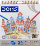 DOMS N80434 Set creioane colorate 24 pcs + Sharpener (<![CDATA[N80434]]>)