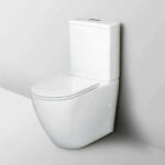 Eurostandard Viva ES OVAL monoblokk WC - perem nélküli - WC ülőkével komplett - mély öblítésű