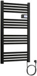  Elektromos design radiátor digitális termosztáttal NERO Italia Classico - 54 x 96 cm (fekete) - pepita