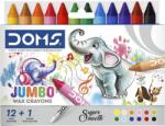 DOMS Jumbo Creioane cu ceară Mix 12 buc (<![CDATA[N80499]]>)