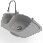 NERO - Compact Sarok Gránit Mosogató Szett - 90cm - pepita - 72 100 Ft