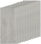  5 darabos Teno® kültéri dekorációs csempe készlet, csiszolt kőmintás, tartós, vízálló, tűzálló, 3, 6 négyzetméter, 120 x 60 cm, szürke