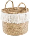 Ambition Boho füles kosár 36x32 cm fehér rojtokkal (5904134804433)