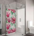 Wallplex fürdőszobai dekorpanel Egzotikus virágok akvarell 90 cm x 200 cm