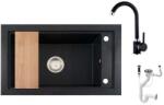NERO Panama Nero Italia Gránit Mosogató - Fekete - 68, 6x42, 7 cm