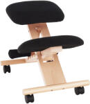 Tempo Ergonomikus térdelőszék, fekete/bükkfa, GROCO