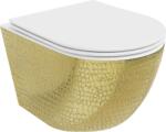 Mexen Lena Peremnélküli Fali WC - Duroplast - Arany/Fehér (5907709154490)