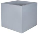  Fenice Cubo dupla falú szögletes műanyag növénytartó világosszürke 85x85x85cm (B12C04220140)