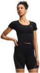 Under Armour Vanish Seamless Crop Zip SS Black/Steel/Steel Női póló M