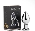 B-Series Plug anal vibrator metalic, cu telecomandă, 10 moduri, USB (ATR-64-00202)