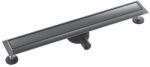 aquasan Premium zuhanyfolyóka 500 mm gun grey rozsdamentes ráccsal, 360°-os szifonnal (AQS-PGG-500)